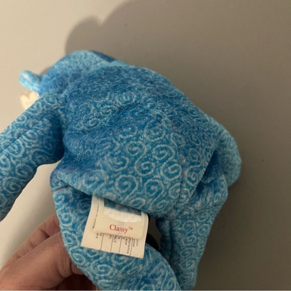 Ty Beanie Baby Retired "Classy" Blue Teddy Bear 2001 - Picture 7 of 8